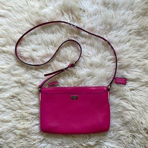 Pink Pebble Leather Coach Purse
